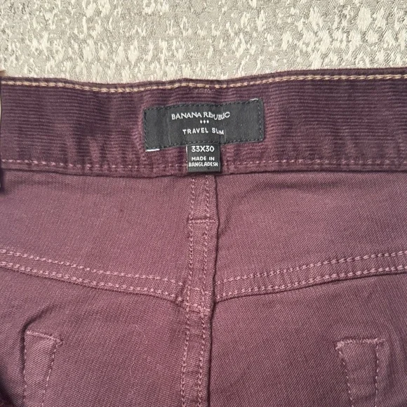 Banana Republic Factory Men's Corduroy Pants - Deep Plum size 33 x 30 - Picture 4 of 7